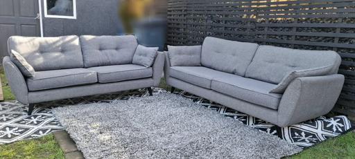  — Grey DFS French Connection Sofas..4&3
