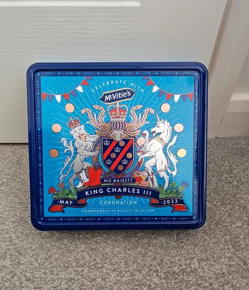  — mcvitie's king Charles coronation tin