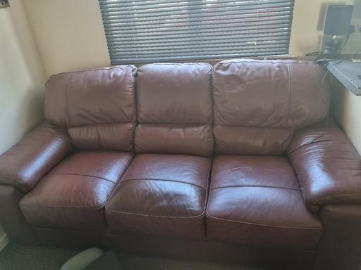  — brown leather piece suite