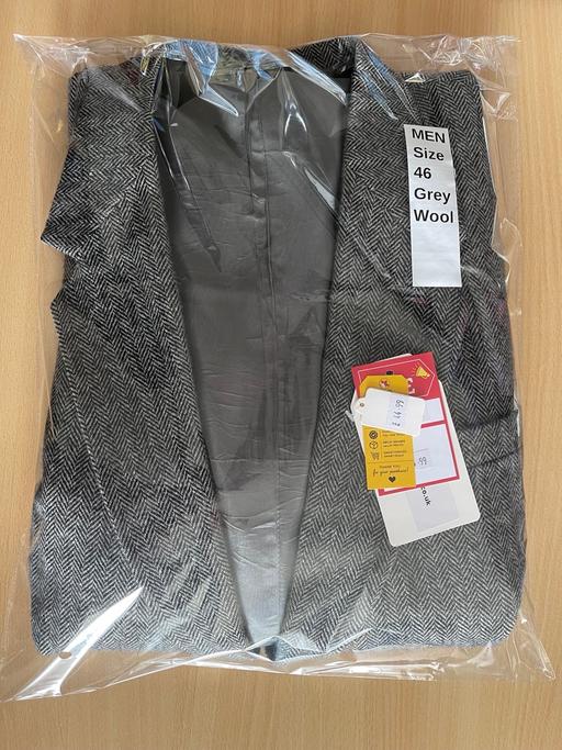  — Blazer Jacket Grey 46XL Wool Blend