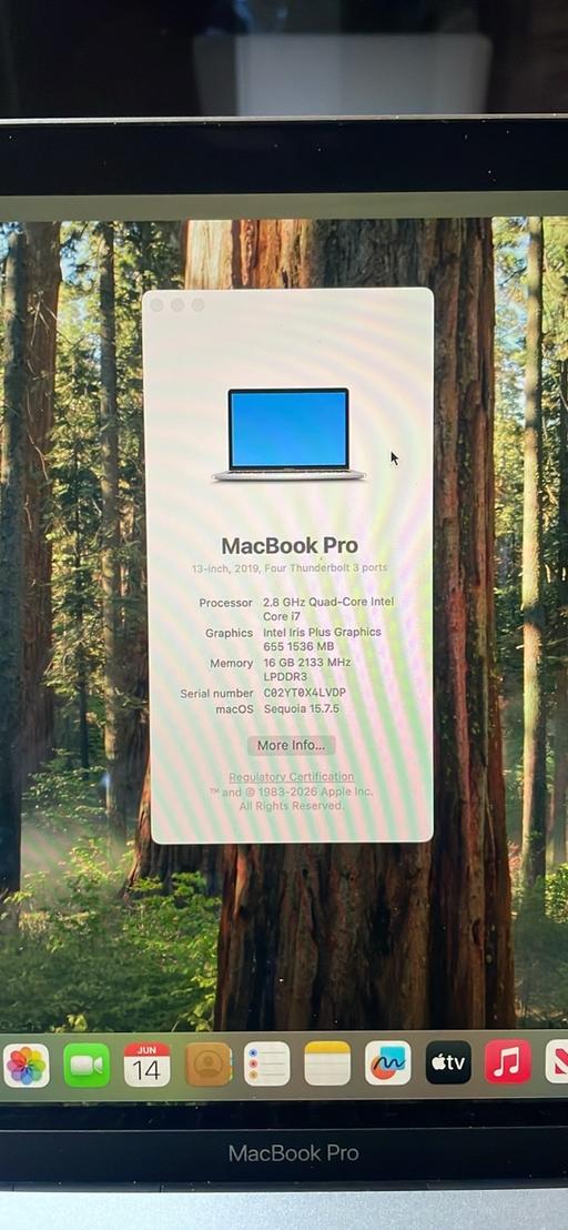  — MacBook Pro i7 Quod Core 16gb RAM 512SSD