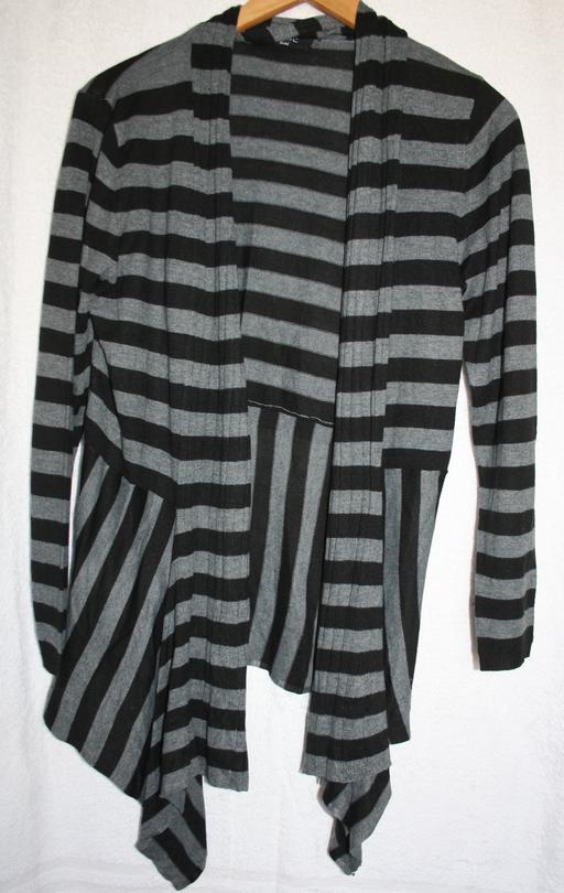  — Verve grey & black striped cardigan size 10
