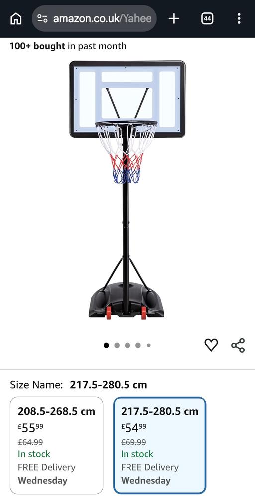  — new basketball hoop