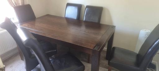  — 6 Chair, solid wood dining table.