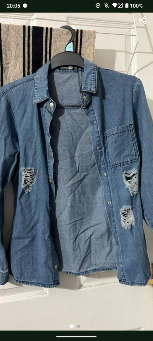  — Mens denim shirt boohoo size xs