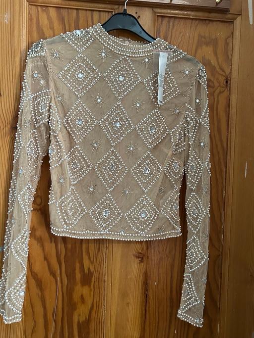  — Asos embroidered beaded top