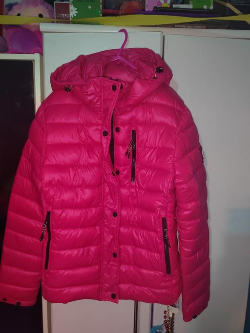  — pink superdry jacket