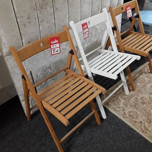  — Folding solid wood chairs £10 EACH