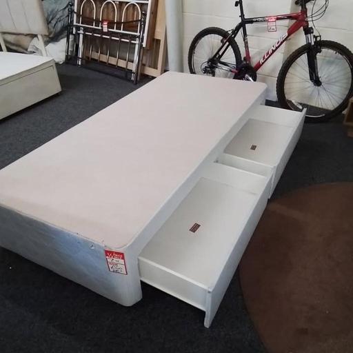  — Beige 2-drawer SINGLE 3ft divan bed base