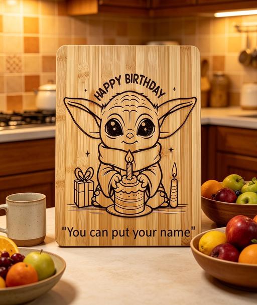  — Personalized Baby Yoda Bamboo Wall D. or CB.