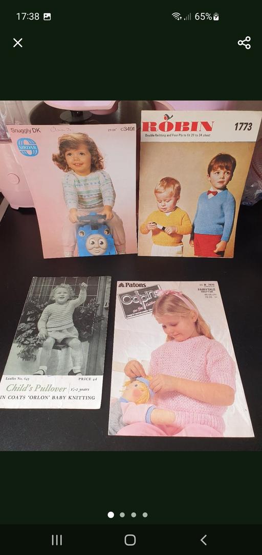  — vintage knitting patterns x 4