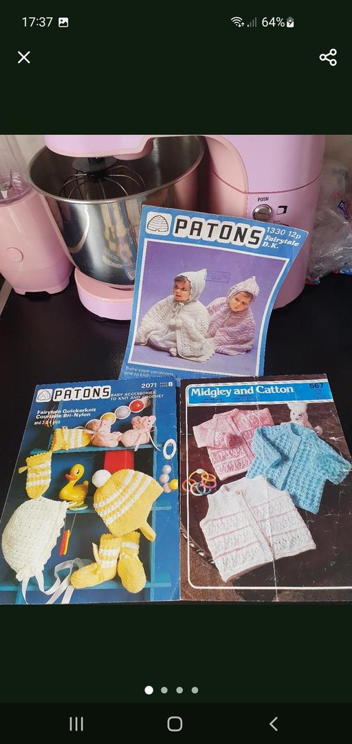  — vintage knitting patterns x 3
