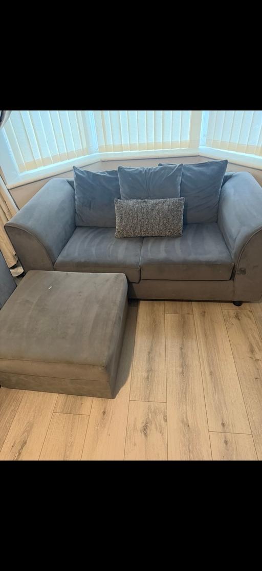  — 3 & 2 seater sofa with poufee