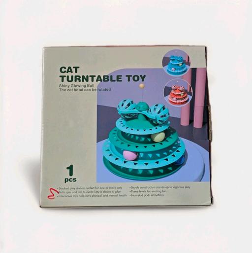  — Circular Turntable Cat Toy 3 Levels with Ball