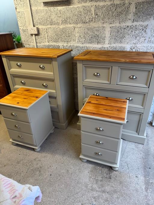  — Pine bedroom furniture set drawers&bedsides