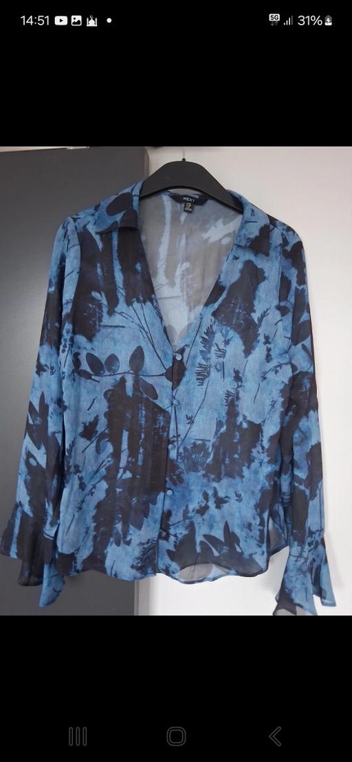  — Blue sheer blouse