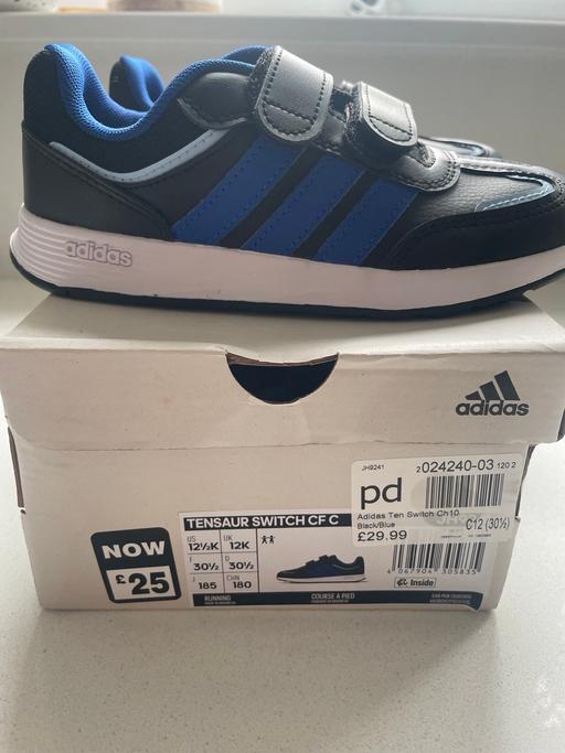  — Boys new size 12 Adidas trainers