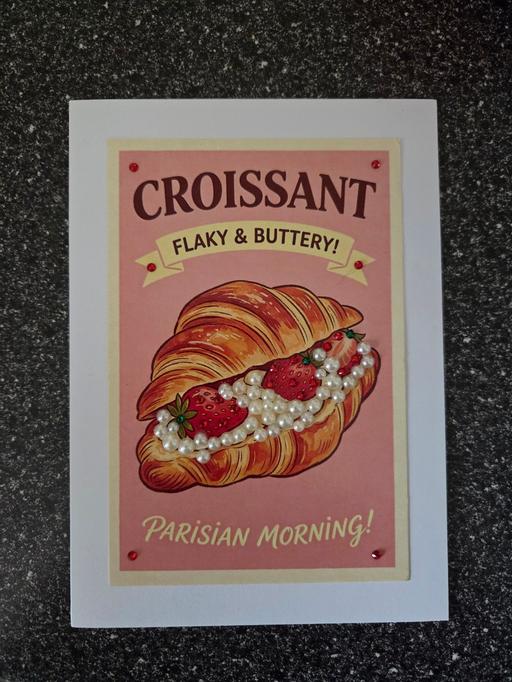  — HANDMADE CROISSANT CARD