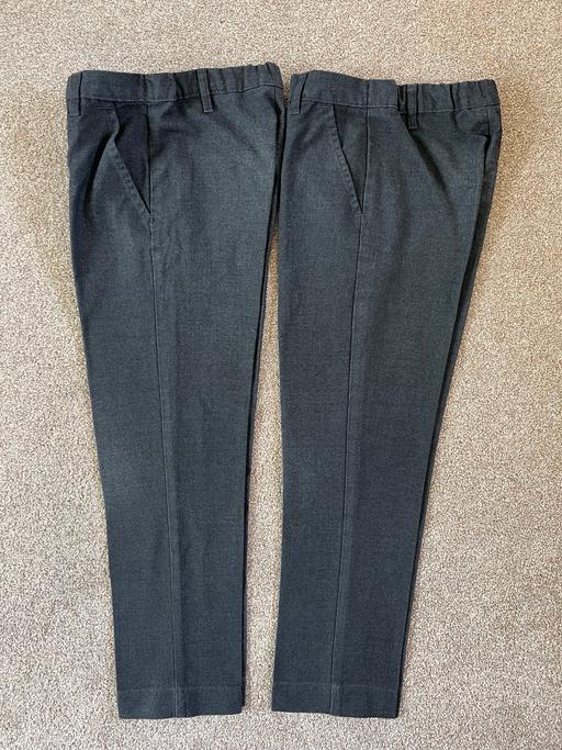  — 2 x Boys grey trousers 8 years