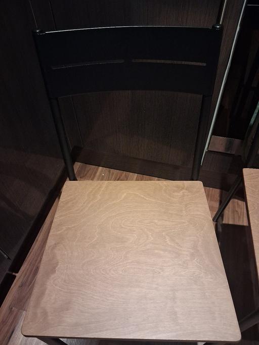  — 3 Black Dining table chairs