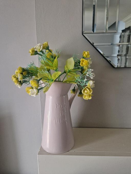  — Metal jug with flowers