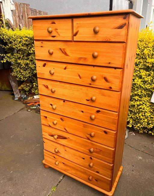  — solid pine tall chest of drawers