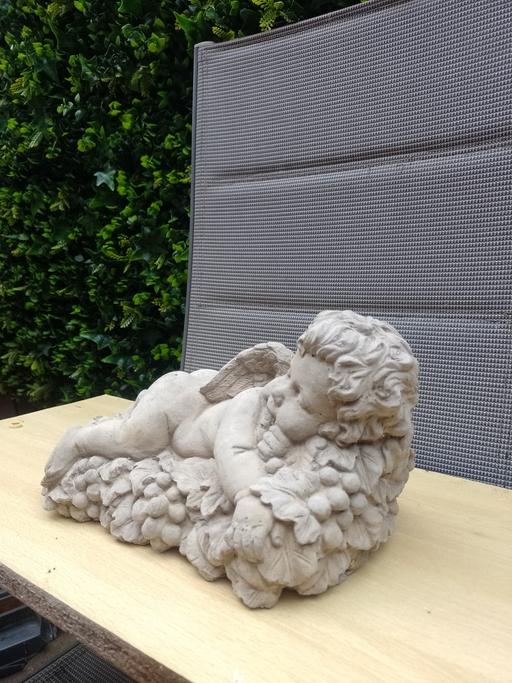  — Sleeping Cherub Garden Ornament/ Statue