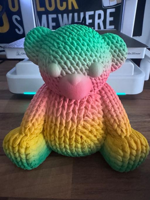  — Knitted teddy bear effect 15.8cm tall