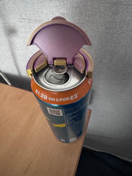  — Drinks can lid/cover 3d printed