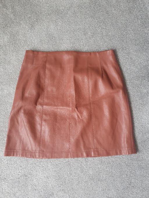  — Brown Leather Skirt Size 10