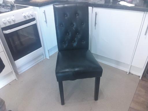  — Black Faux Leather Chair