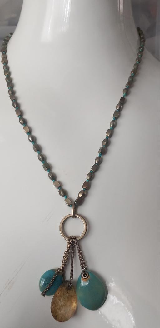  — vintage monet glass & semi precious necklace