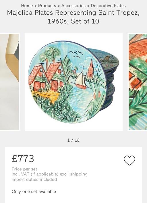  — Majolica Plates Representing Saint
