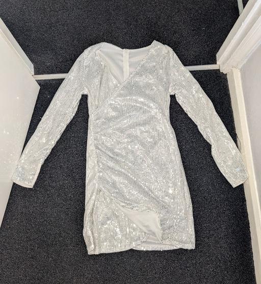  — silver sequin dress -small
