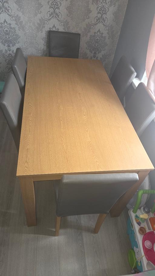  — dining table with 6 chairs