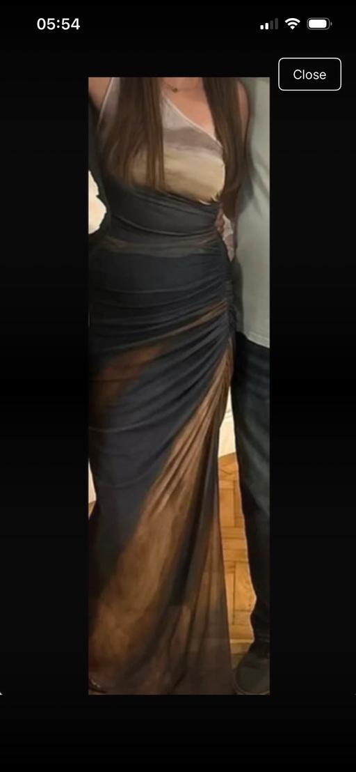  — Brown one shoulder dress 8-10