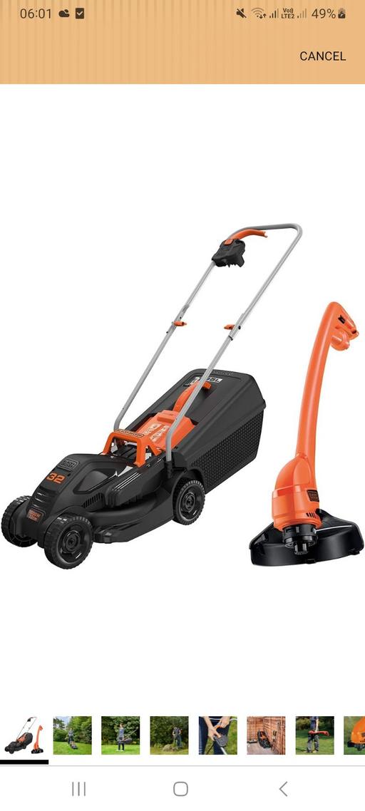  — Black + decker strimmer and lawnmower