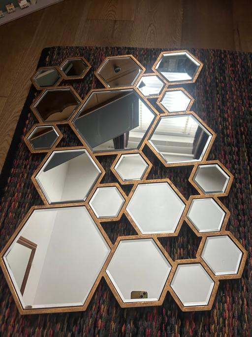  — Hexagon design mirror