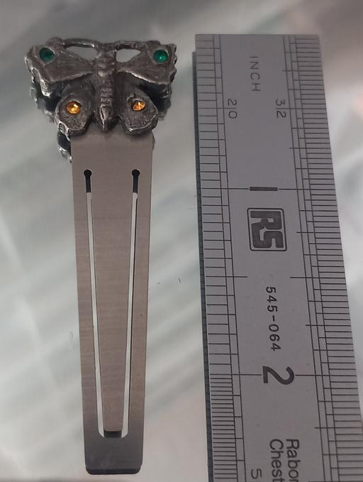  — academy pewter butterfly bookmark