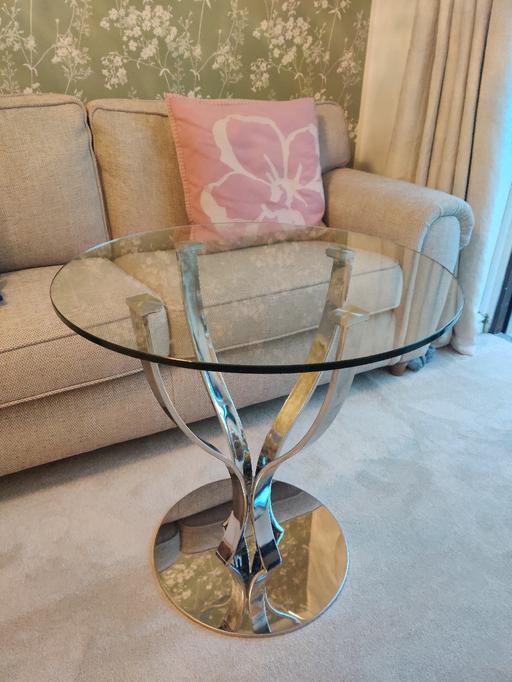  — Next glass side table