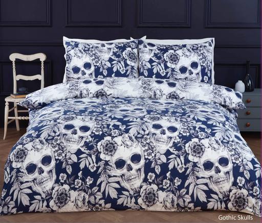  — King-size - Gothic Floral Skulls