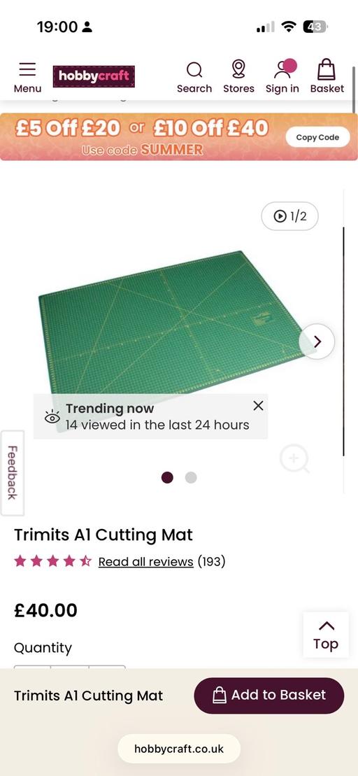  — Large Cutting/Measuring/Quilting A1 Mat