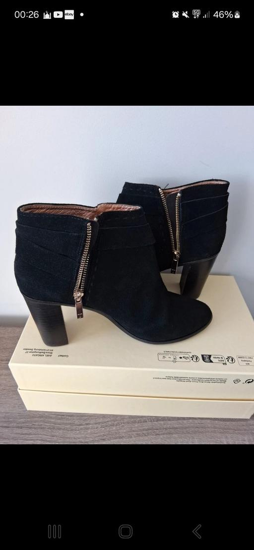 — Ted Baker Black Suede Ankle Boots UK Size 8.5