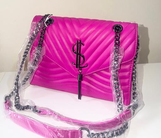  — Luxury Dollar Sign Quilted Chain bag Hot Pink