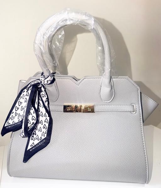  — Women Luxury Scarf Designer Style Grey Bag