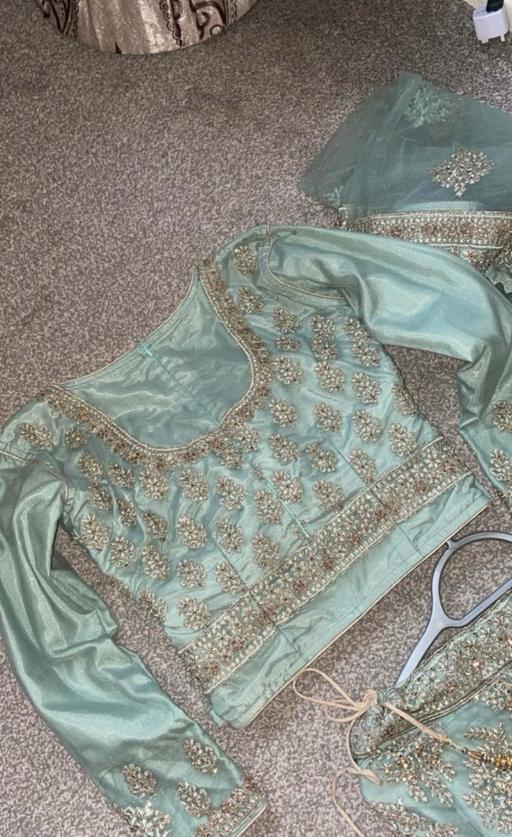  — Bridal Dress Mint/bluey - Small Size 8-10