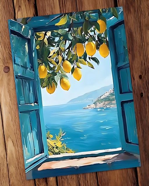  — lemon tree with view A2 unframed art print