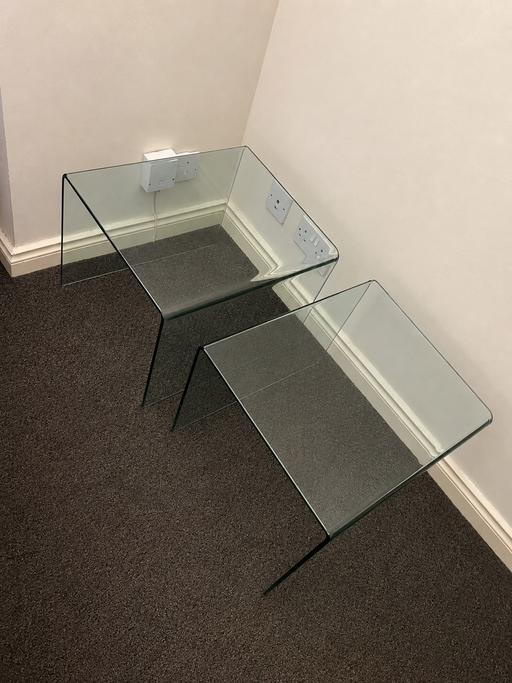  — Glass coffee side tables