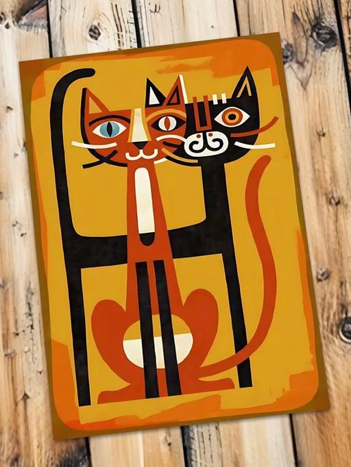  — funky cats A2 unframed art print poster
