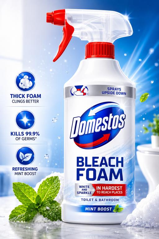  — x3 Domestos Bleach Foam Mint Boost
